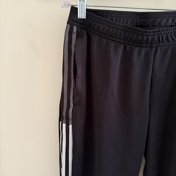 Adidas Black and White Track Pants with Tapered Fit - Picture 3 of 7